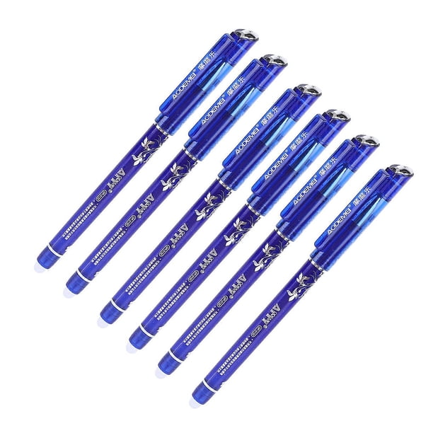 24PCS Erasable Ink Pen Make Mistakes Disappear Blue Erasable Pens for Office School Home Crystal Blue