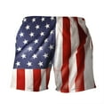 thumbnail image 3 of Costume Cosplay Pattern 3D Fishing Hooked American Flag Custom Beach Shorts Swim Trunk, 3 of 7