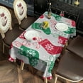 thumbnail image 2 of Christmas Stocking Pattern Rectangle Tablecloth 60"x120",Waterproof Polyester Rectangle Table Cloth, Wipeable Spillproof Polyester Tablecloth for Dining, Camping, Indoor and Outdoor, 2 of 6