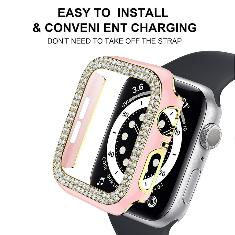 Worryfree Gadgets Bling Bumper Case for Apple Watch Pink Gold 38mm C19 PNGD38