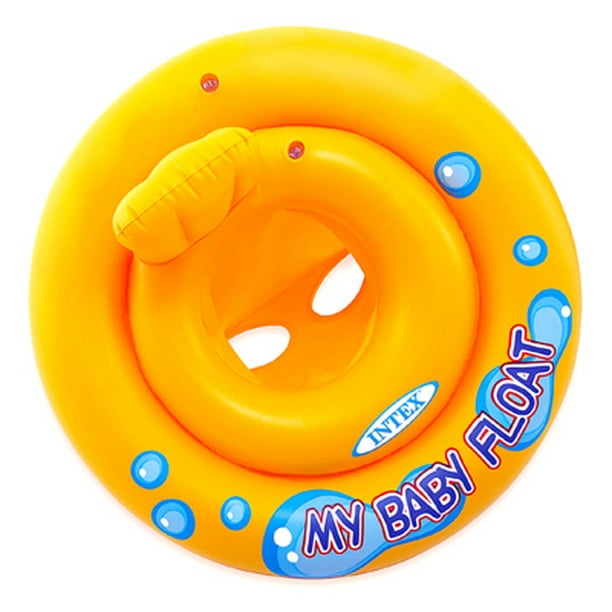 4PKMy Baby Float, Large Ring With Smaller Inner Ring For Stability, Pillo