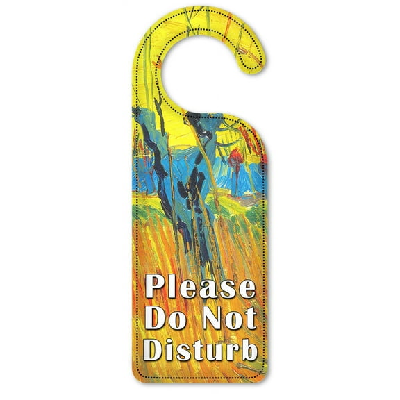 Do Not Disturb Door Knob Hanger Sign - Van Gogh: Pollard Willow & Sunset