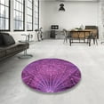 thumbnail image 3 of Ahgly Company Indoor Rectangle Patterned Dark Magenta Purple Area Rugs, 4' x 6', 3 of 6