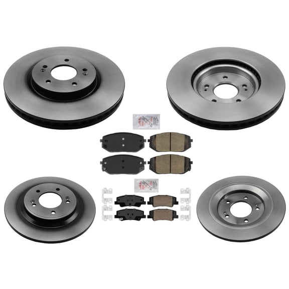 for Hyundai for Tucson 2022-2024 Front & Rear Vented Disc Brake Rotors   Ceramic Pads - D3EA Certified, OE Style, Fits 2022-2024 for Hyundai for Tucson