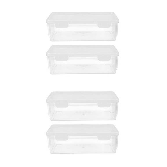 4 Pack Bread Box, Plastic Bread Container, Bread Storage Container for Kitchen Counter