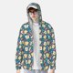 thumbnail image 2 of Fotbe Eggs Toast Bacon And Arugula Chaqueta con Protección Solar UPF 50+ para Hombre y Mujer, Camisa con Capucha y Bolsillos-Small, 2 of 7