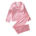 thumbnail image 1 of Vêtements d'Intérieur Automne Hiver pour Filles, T-Shirt à Manches Longues Rayé Imprimé, Pantalons Longs, Pyjamas, Ensembles de Vêtements pour Enfants, Vêtements de Nuit et Robes pour Filles, Rouge 150/9 Ans-10 Ans, 1 of 7