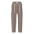 thumbnail image 4 of Audhol Casual Pants Women Women's Printed Everyday Casual Drawstring Pants Stripe Pants Women Coffee XL, 4 of 4