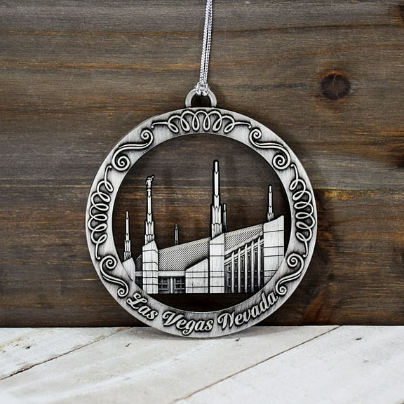 Las Vegas Nevada Temple Antique Silver Zinc Alloy Ornament by Ringmasters