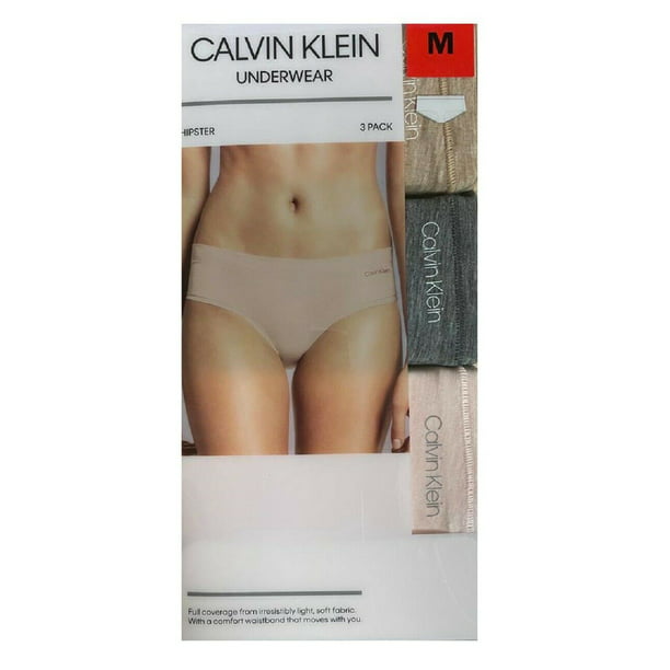 Calvin Klein Women's Underwear Hipster Panties Panty 3-Pack (Small) -  