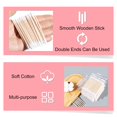 thumbnail image 4 of 1200PCS Pointed Tip Cotton Swabs, Double-end Precision Tip Cotton Swabs Microblading Cotton Swab for Makeup Nail Polish Remover Pen Disposable Makeup Touch Up Applicators Correcting Beauty Tools, 4 of 7