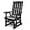 Black, variant on VINGLI Outdoor Glider Chair Wood Patio Glider with Cup Holder, Porch Glider with Smooth Rocking Mechanism, Heavy Duty 600 LBS, White