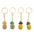 thumbnail image 1 of 4pcs Shiny Pineapple Key Chains Bag Keys Hanging Pendant Decorative Keychain, 1 of 8