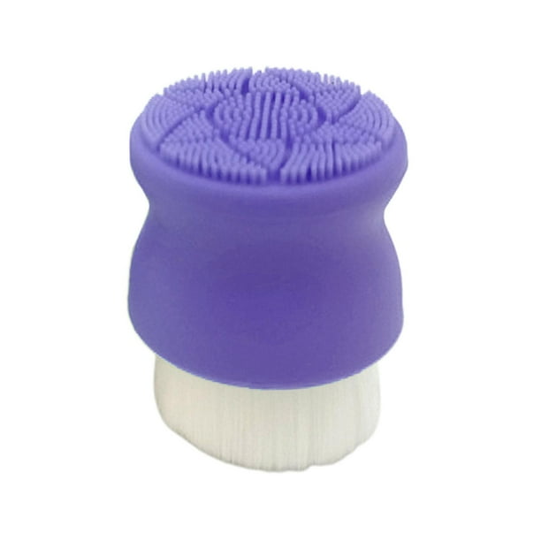 Cepillo de limpieza facial Sunnimix suaves y almohadilla de silicona exfoliante Violeta