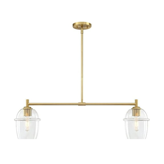 D310M-IS-BG Designers Fountain Summer Jazz - 2 Light Island -10.5 Inch Tall and 36 Inch Wide-Brushed Gold Finish