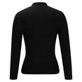 thumbnail image 6 of Aboser Womens Cotton Knit Tops Rhinestone Y2k Shirts Slim Fitted Turtleneck Sweaters Trendy Patchwork Long Sleeve Jumper Top Cozy Soft Pullover Shirt, 6 of 7