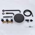 thumbnail image 4 of Wall Mount Shower Faucet Set with 360 Degree Rotatable Tub Spout and 3-Cross Handles with Rough-in Valve, 4 of 5