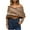 A01_Brown, variant on Towmus Women’s Fall Fashion Long Sleeve Off Shoulder V Neck Pullover Tops Asymmetric Hem Knit Cropped Sweater ,Hot Pink ,L