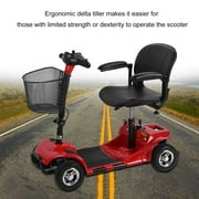 Foldable Mobility Scooters,Drive Medical Scout Compact Travel Power Scooter, Folding Travel 4 Wheel Power Scooter, Red