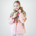 thumbnail image 5 of SonxaHe Toddler Girl Winter Coat Thick Warm Hooded Floral Prints Long Coats Kids Soft Quilted Windproof Puffer Coats Pink,Sized 2-3, 5 of 8