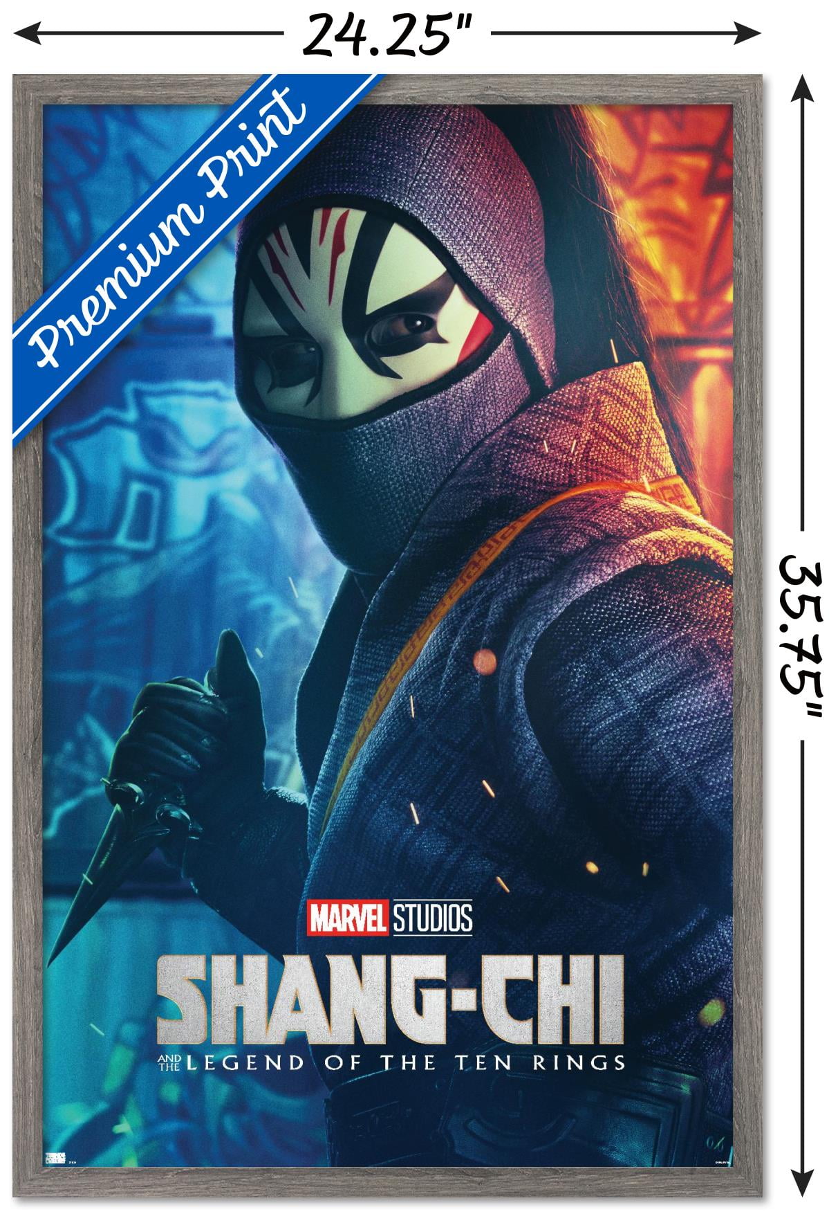 Marvel Shang-Chi and the Legend of the Ten Rings - Death Dealer One Sheet Wall Poster, 22.375" x 34", Framed