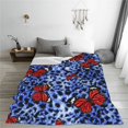 thumbnail image 5 of Pofeuu Abstract Colorful Butterflies Print Ultra-Soft Micro Fleece Blanket,for Bed Or Sofa,All Season Throw Blankets Flannel Blanket-40"x30", 5 of 7