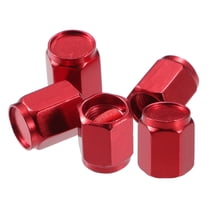 Unique Bargains Universal Car Tire Valve Stem Caps for Car SUV Bike Trucks Motorcycles Aluminum Alloy Red 5 Pcs
