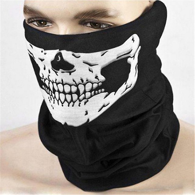 Diadema de tubo de cara de calavera sin costuras, bufanda, envoltura de cabeza de motocicleta, tocado deportivo al aire libre (3 uds, multicolor)