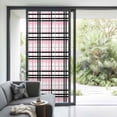 thumbnail image 4 of Pink Black Plaid Window Privacy Film, Farmhouse Pink Black Checkered Static Cling UV Sun Blocking Tint Film Heat Control Windows Films for Bedroom Bathroom, Window Stickers 35.4"x78.7", 4 of 8