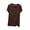 Coffee, variant on Plus Size Modal Blend Soft Short Sleeve T Shirts for Women Solid Color Round-Neck Comfy Basic Side Slit Loose Fit Tops Lounge Wear Gray