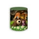 thumbnail image 5 of Fondo circular con cubiertas de Masha y el oso, fondo para fiesta de cumpleaños de niña, margaritas, hierba, cilindro redondo, elástico, decoración de pancarta, 5 of 5