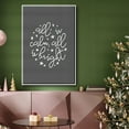 thumbnail image 6 of All is Calm, All is Bright - Dark Gray - Framed Gallery Wrapped Holiday Canvas - 27 x 41 - White Frame, 6 of 8