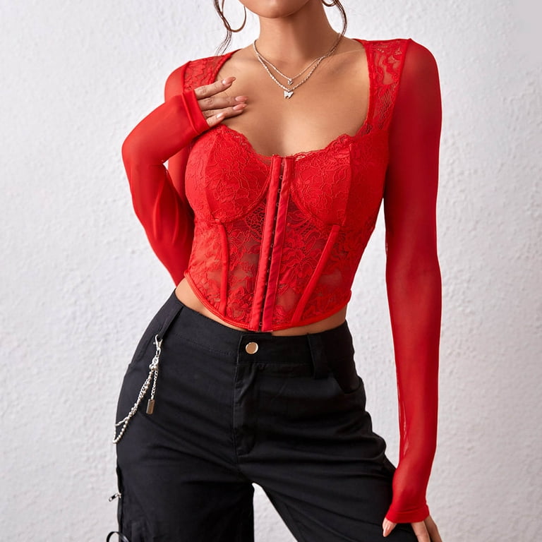 Red corset top/S/34