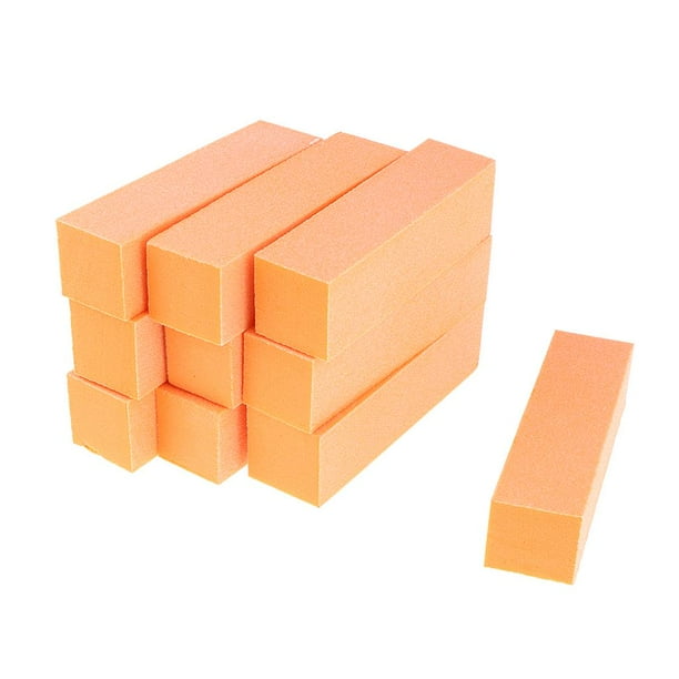 Nail Art Buffer Files Block Manicure Pulido Lijado - 10 Unidades - naranja Sunnimix Nail Art Buffer