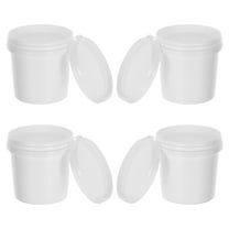 ELAYARD 4pcs Square Paint Buckets for Painting Durable Construction White Plastic Containers