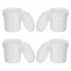 thumbnail image 2 of ColoMX Cubo de plástico resistente con tapa (4 unidades, 500 ml), color blanco, 2 of 8