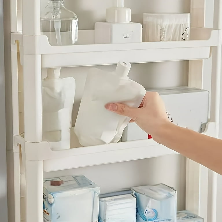 An Ultra-slim Eight-tier Storage Cabinet For Tight Spaces, Suitable For Bathroom And Kitchen Doors, Spa Storage, Space-saving Organizers, Suitable For Beauty Salons And Spa Shops, Shelves