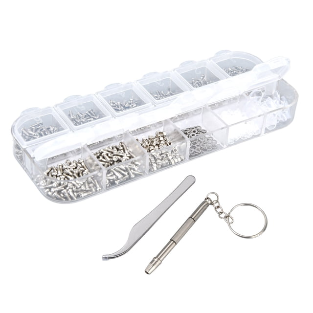 Tornillos De Anteojos De Reparación De Gafas De Destornillador Con Tornillo De Tornillo Con Tuerca Tweezer Para La Tableta Del Teléfono Celular Gafas De Reloj De Reloj