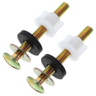 Stainless Steel Toilet Tank Bolts & Washers Kit - 2-Piece Waterproof Tank-to-Bowl Replacement Set With Wing Nuts
