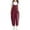 Wine, variant on Ahuyic Womens Cotton Bib Overalls Loose Fit Wide Leg Jumpsuits Casual Rompers with Pockets Coffee XXL