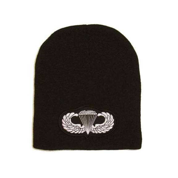 Delux Military 3D Patch Embroidery Black Beanie United States Army
