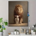 thumbnail image 4 of Lion and Lamb Gallery Canvas Wall Art 15.75x11.81 Inches, 4 of 8