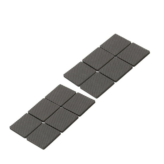 ibasenice 12Set Selfadhesive Floor Protectors For Furniture Black Rubber Pads