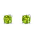 thumbnail image 3 of 8mm Solitaire Screw Back Stud Earring Cushion Cut CZ Solid 925 Sterling Silver, 3 of 5