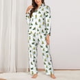 thumbnail image 2 of Sikiie Cute Avocado Yoga Women's Long-Sleeve Shirt and Full-Length Bottom Pajama Set (s-xxl)-Large, 2 of 7