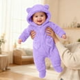 thumbnail image 3 of Jumpsuit - Warm Windproof Baby Bear Romper Baby Girl Winter Clothes Baby Girls Clothes 3-6 Months, 3 of 6