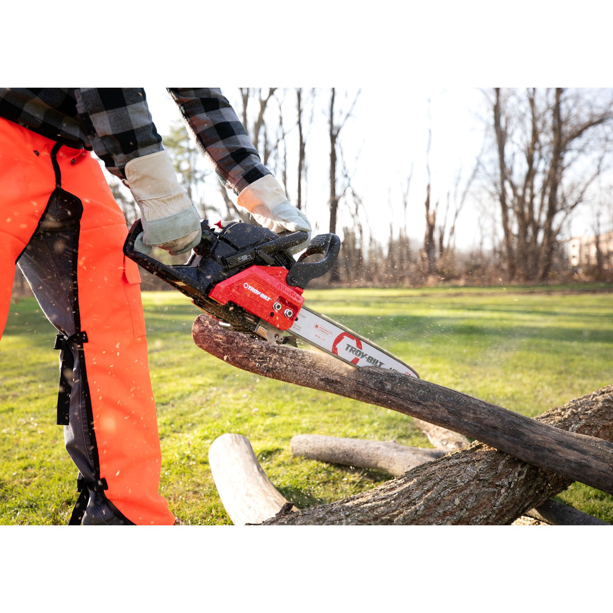 Troy-Bilt 14 in. 42cc 2-Cycle Lightweight Gas Chainsaw with Automatic Chain Oiler, TB4214