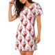 thumbnail image 2 of Disketp Red Bloody Scary Hands para Camisón Corto de Manga Corta para Mujeres, Camisón Cómodo con Escote Redondo, Bonito y Confortable, 2 of 6
