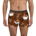 thumbnail image 1 of Balery Sloths Need More Coffee Calzoncillos bóxer para hombre, ropa interior de algodón suave y transpirable con cinturilla de nailon-Small, 1 of 5
