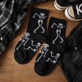 thumbnail image 6 of Unisex Ghost Skeleton Pumpkin Halloween Crew Socks, Soft Stretchy Breathable Mid‑Calf Socks, Novelty Printed Socks For Cosplay And Daily Wear,One Size, 6 of 7